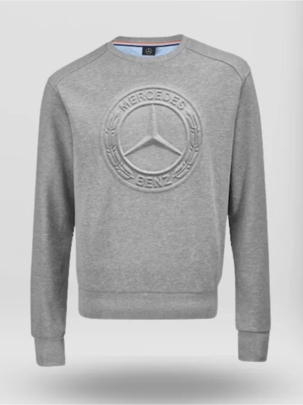 Men’s Mercedes Benz Grey Embossed Logo Sweatshirt, Size M